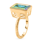 Mercury Mystic Topaz Solitaire Ring in 18K Vermeil Yellow Gold Plated Sterling Silver 8.52 Ct._7743430_3