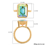 Mercury Mystic Topaz Solitaire Ring in 18K Vermeil Yellow Gold Plated Sterling Silver 8.52 Ct._7743430_5
