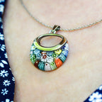 Multi Color Murano Glass Necklace (Size - 24)