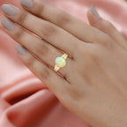 Luxoro - 9K Yellow Gold AGI Cetified AAA Ethiopian Opal & White Diamond Solitaire Ring 2.10 Ct, Gold Wt. 4.10 Gms_7744716_2