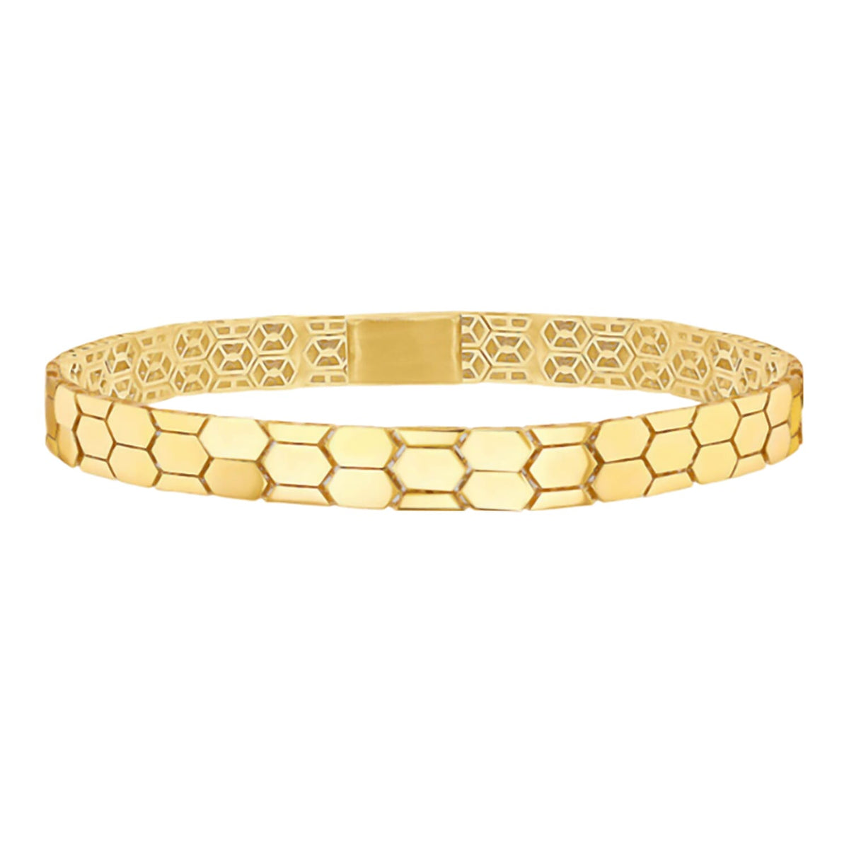 Designer Inspired  - 9K Yellow Gold Honeycomb Bracelet (Size - 7.5), Gold Wt. 7.90  Gms 7745042 0