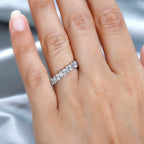 Moissanite  Band Ring in Platinum Overlay Sterling Silver 1.80 ct  1.305  Ct._7745246_2
