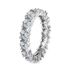Moissanite  Band Ring in Platinum Overlay Sterling Silver 1.80 ct  1.305  Ct._7745246_3