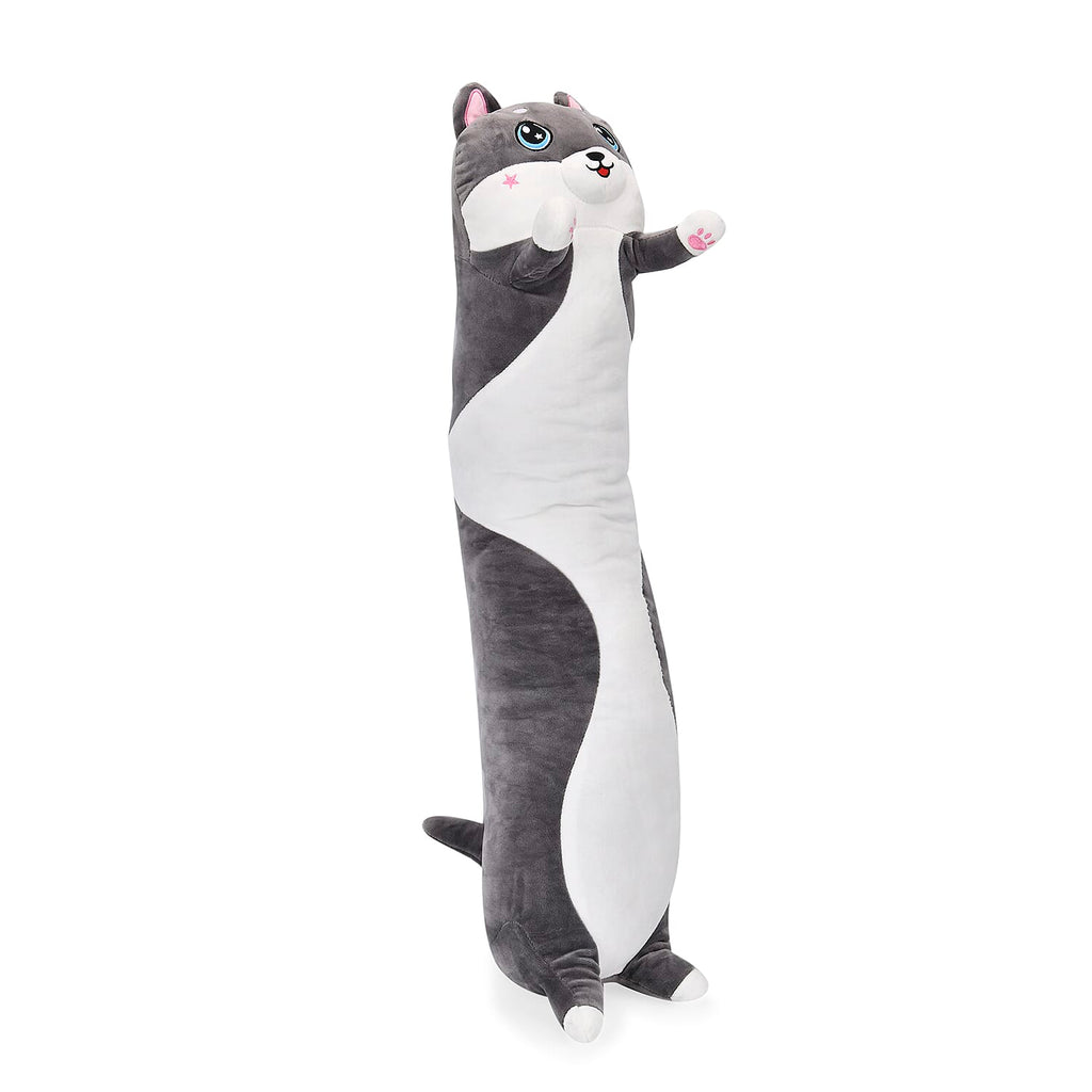 Dog Shape Large Pillow (Size 95x15 cm) - Grey