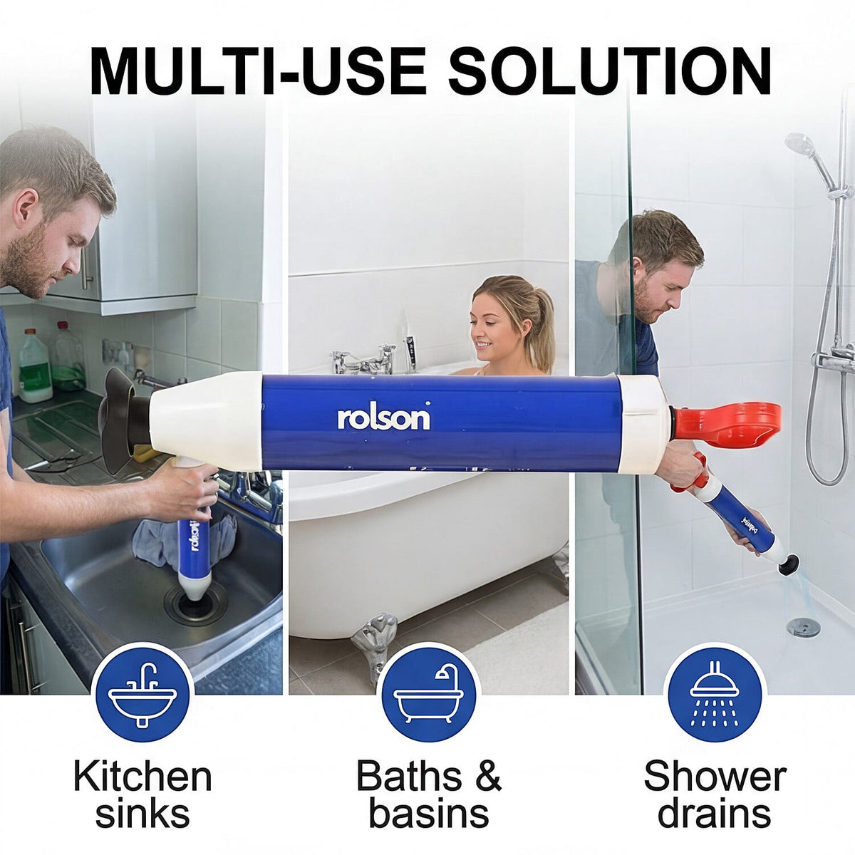 ROLSON High Pressure Drain Blaster (Cleans Drain Without Chemicals) V32645659 3