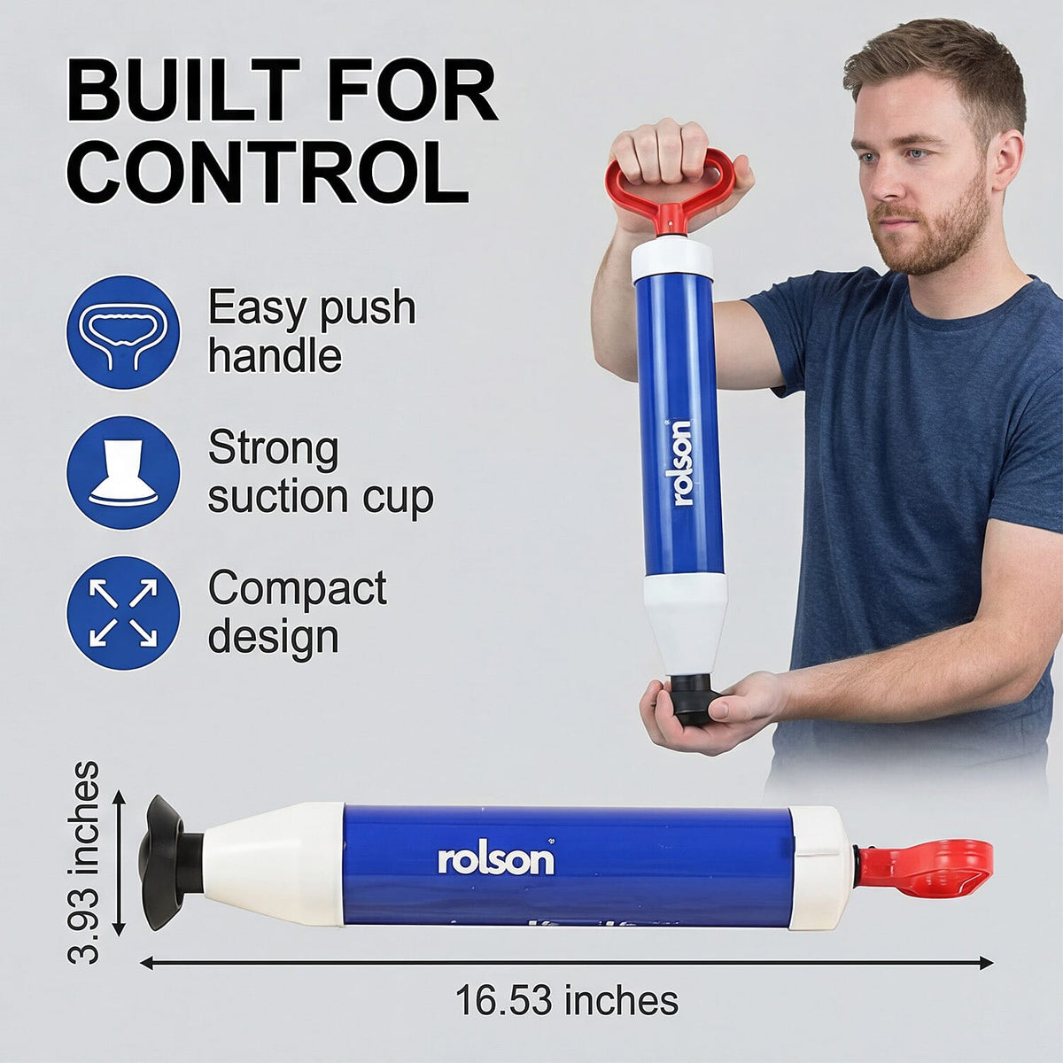 ROLSON High Pressure Drain Blaster (Cleans Drain Without Chemicals) V32645659 4