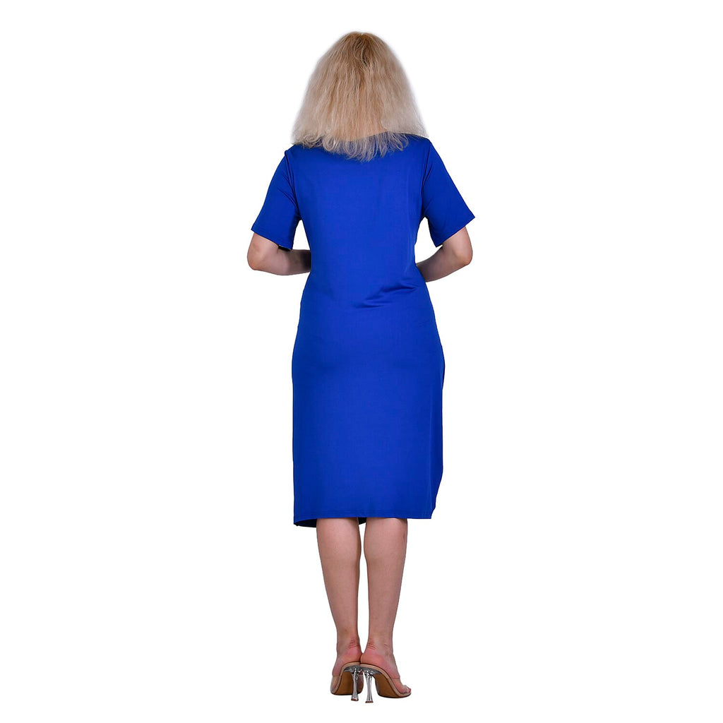 La Marey Jersey One-Piece Dress (Size XL) - Blue_7747044_1