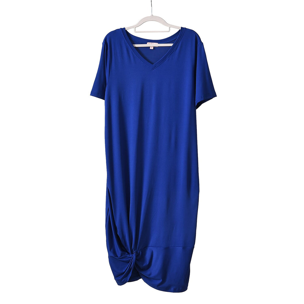 La Marey Jersey One-Piece Dress (Size XL) - Blue_7747044_5