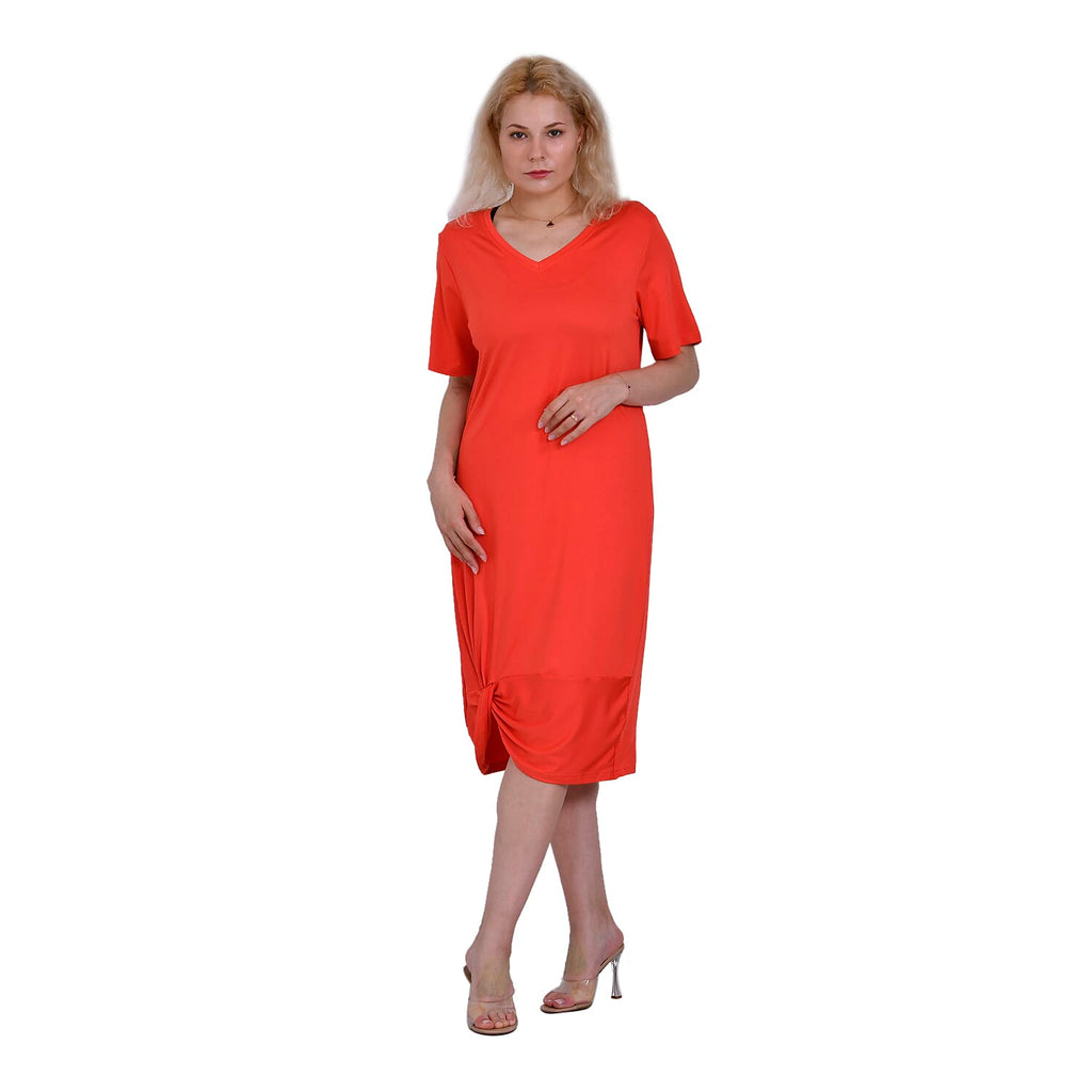 La Marey Jersey One-Piece Dress (Size XL) - Red_7747056