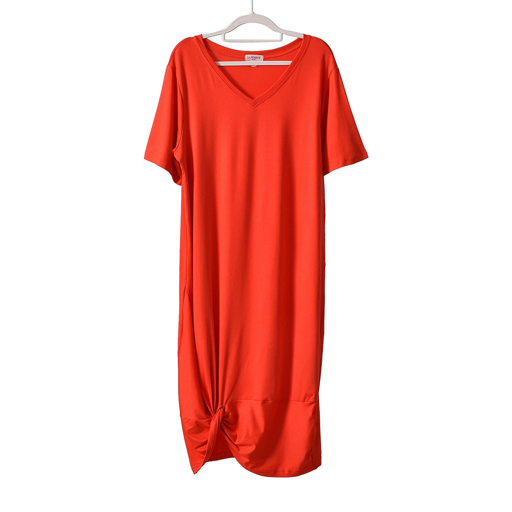 La Marey Jersey One-Piece Dress (Size XL) - Red_7747056_5