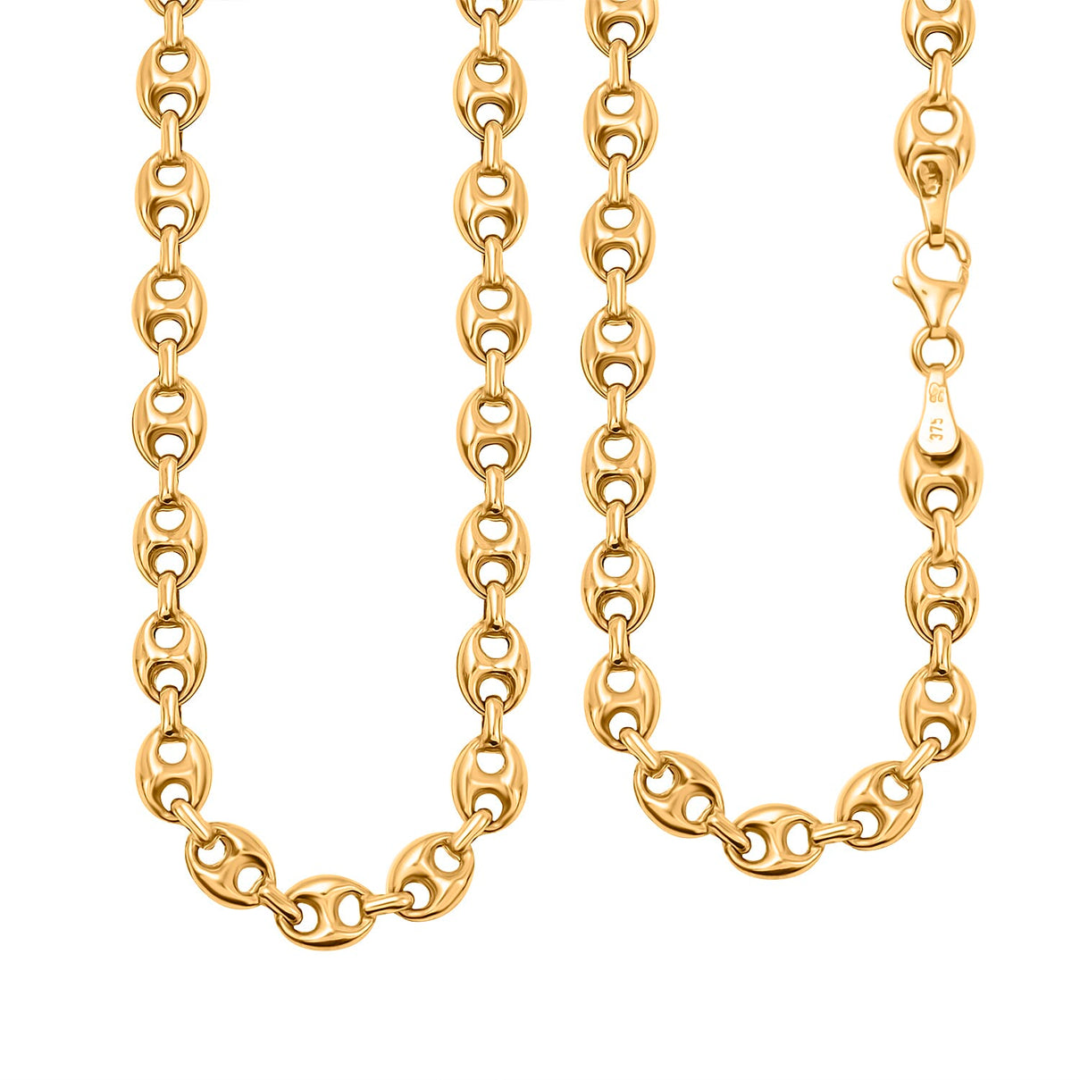 9K Yellow Gold 6 MM Mariner Chain With Lobster Clasp 22 Inch Polished 7747510 0