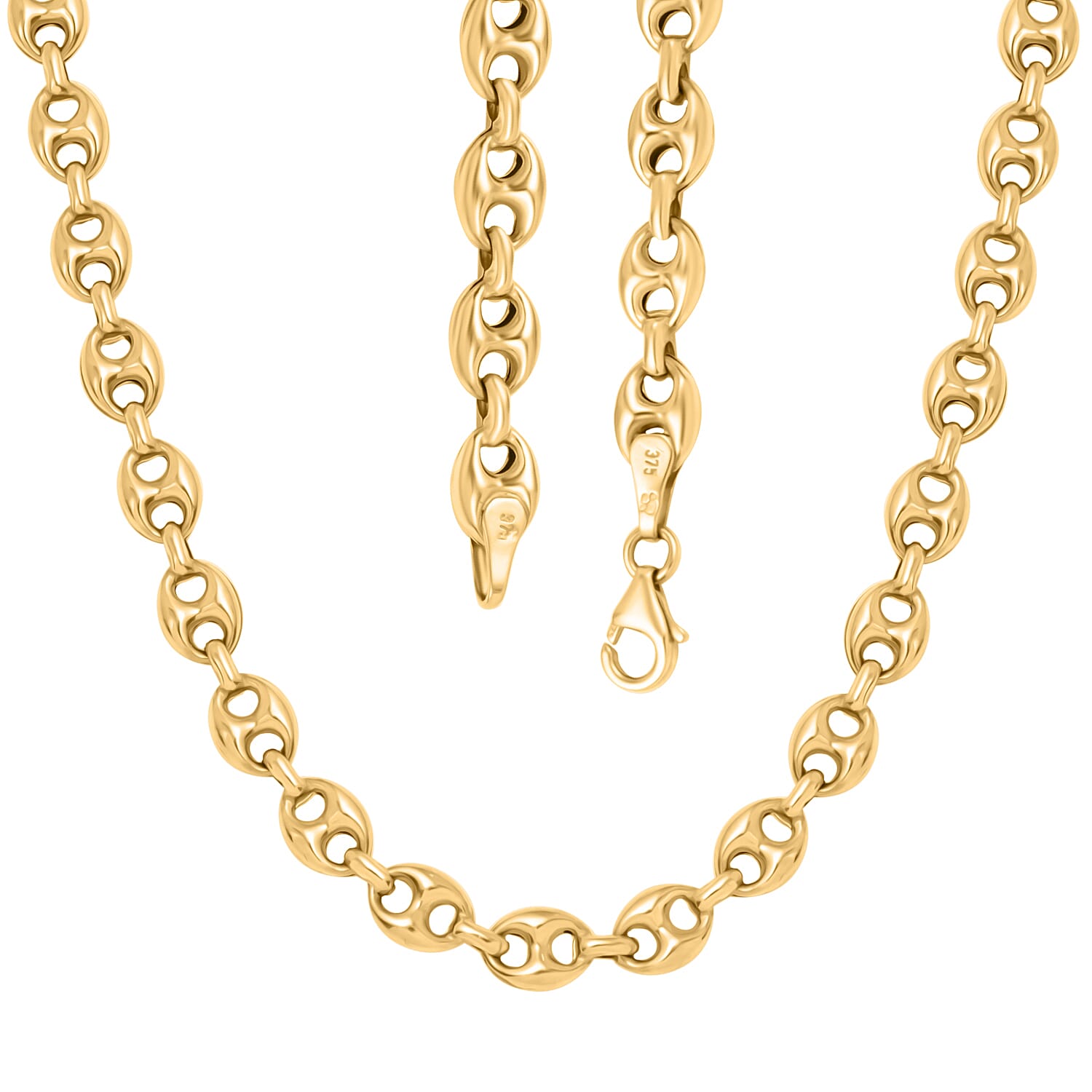 9K Yellow Gold 6 MM Mariner Chain With Lobster Clasp 22 Inch Polished 7747510 3