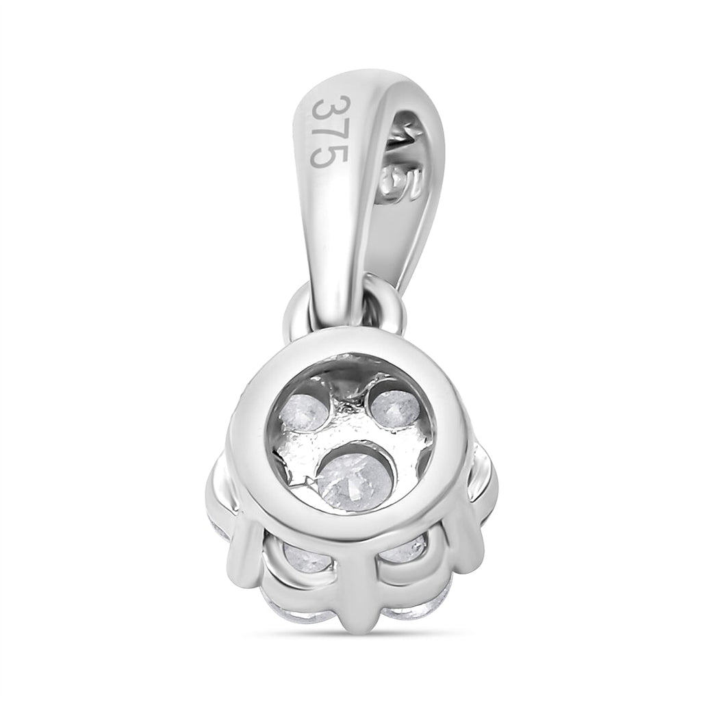 One Time Mega Deal - 9K White Gold Diamond Pendant