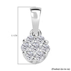 One Time Mega Deal - 9K White Gold Diamond Pendant