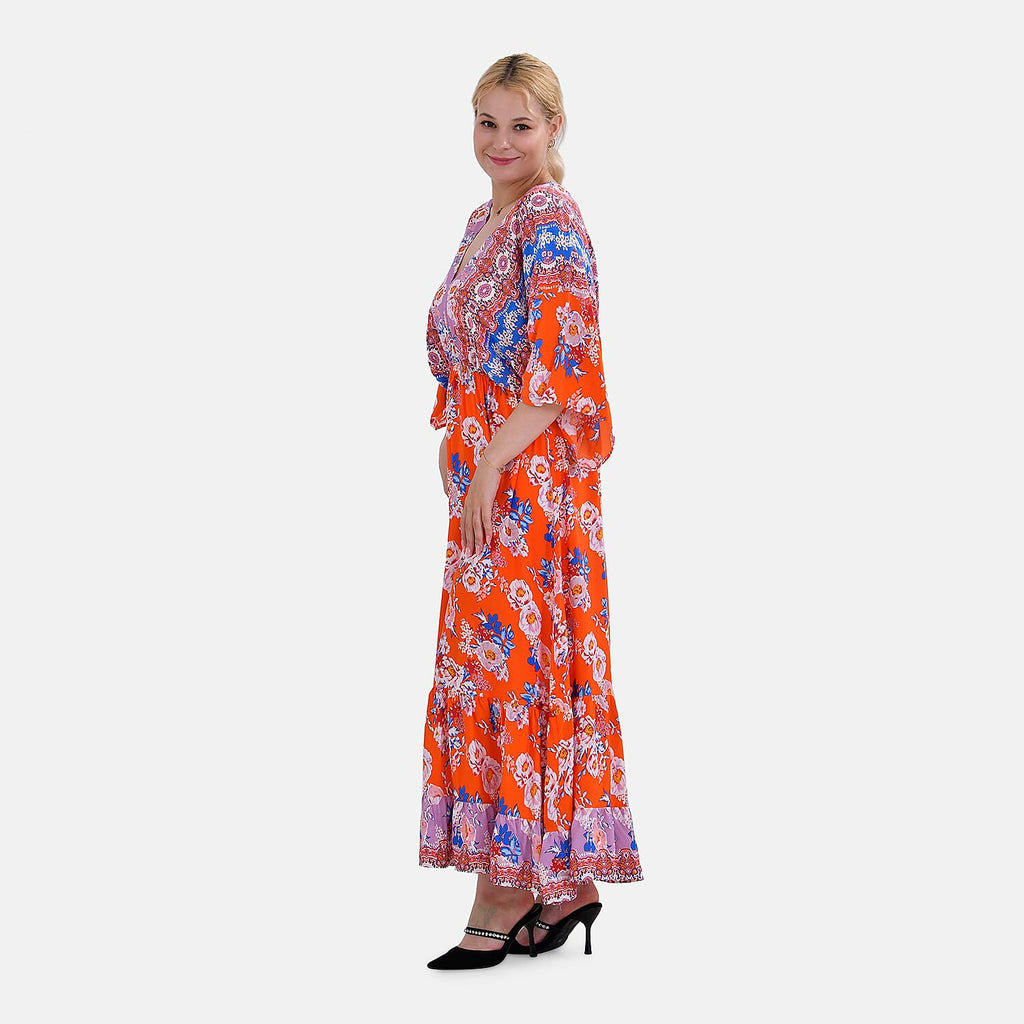 Viscose Printed Maxi  - Red & Purple_7747805_2
