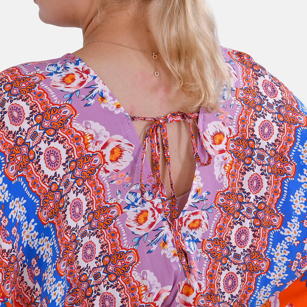 Viscose Printed Maxi  - Red & Purple_7747805_5