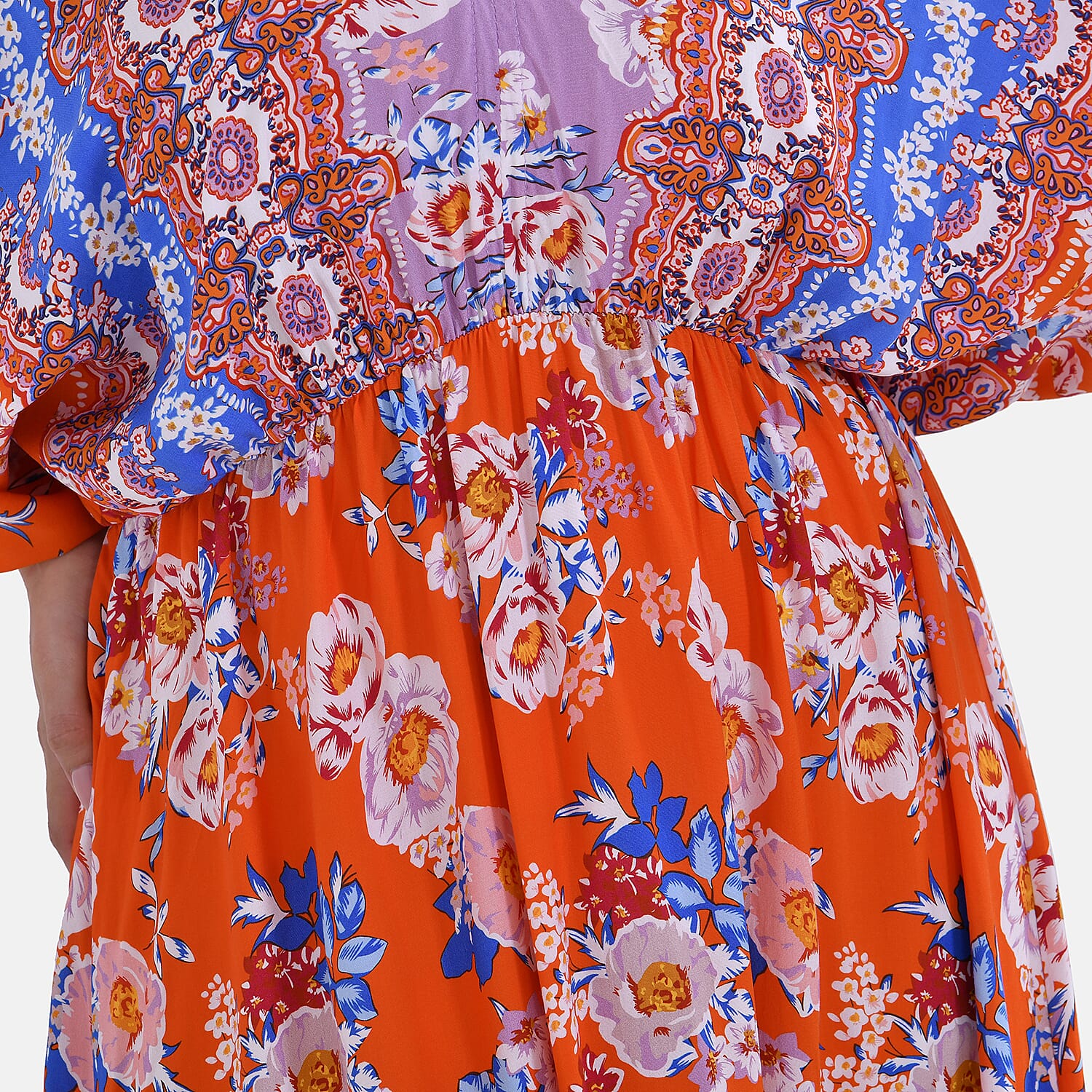 TAMSY Mixed Printed Elastic Waist Maxi Dress V32516850 7