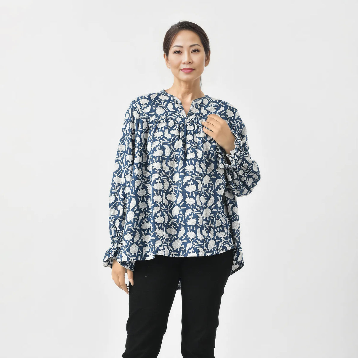 La Marey Pure Cotton Printed Blouse V32534965 0