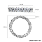 Moissanite Firecracker Band Ring in Platinum Overlay Sterling Silver 1.20 Ct._7748420_4
