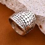Royal Bali Collection - Handmade Sterling Silver Pebble Ring, Silver Wt. 6.30 Gms._7748581_1