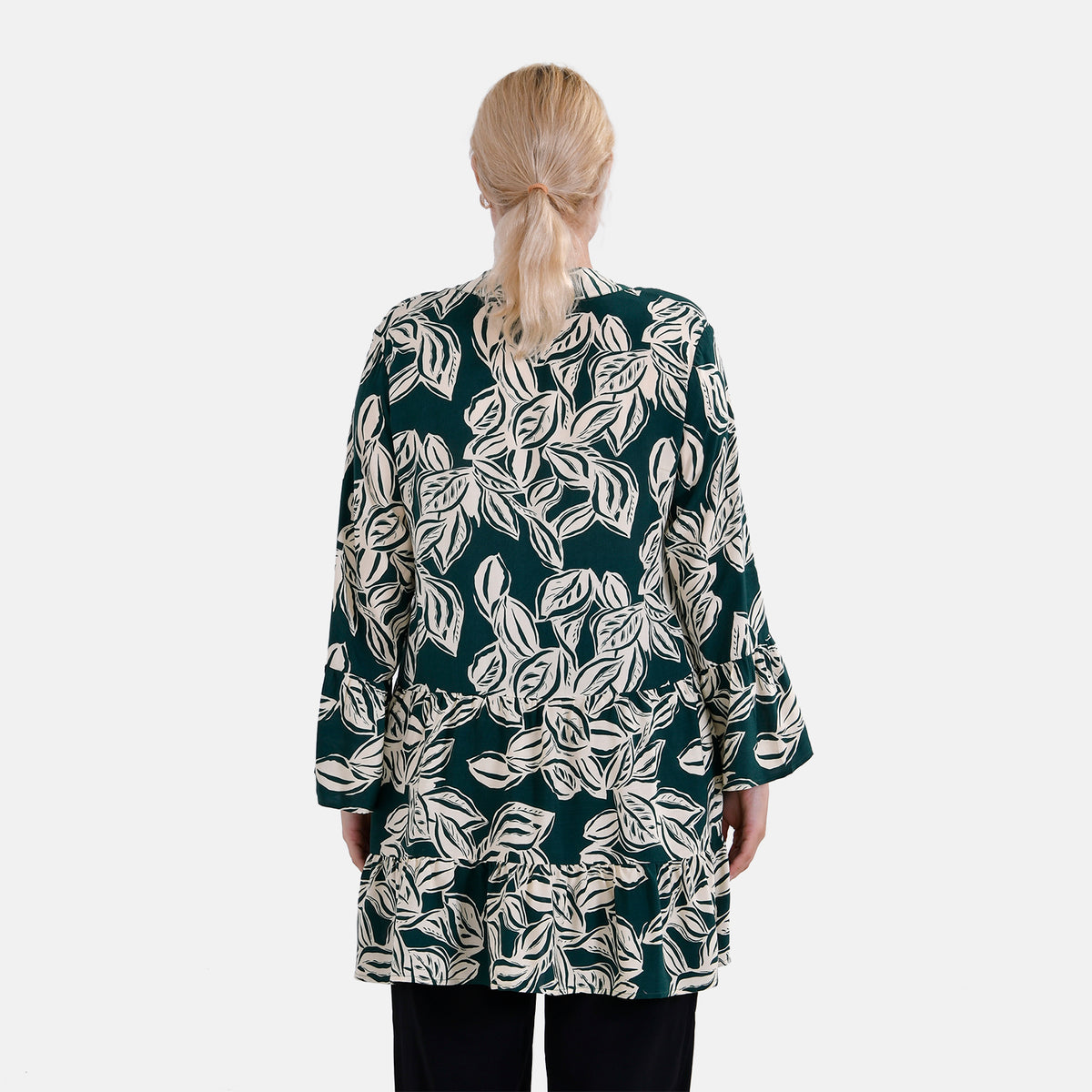 La Marey Leaf Pattern Oversized Shirt V32520512 2