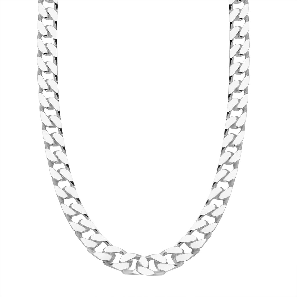 Italian Closeout - Sterling Silver Square Curb Chain With Lobster Clasp(Size - 20) 43.70 Ct