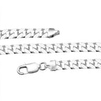 Italian Closeout - Sterling Silver Square Curb Chain With Lobster Clasp(Size - 20) 43.70 Ct