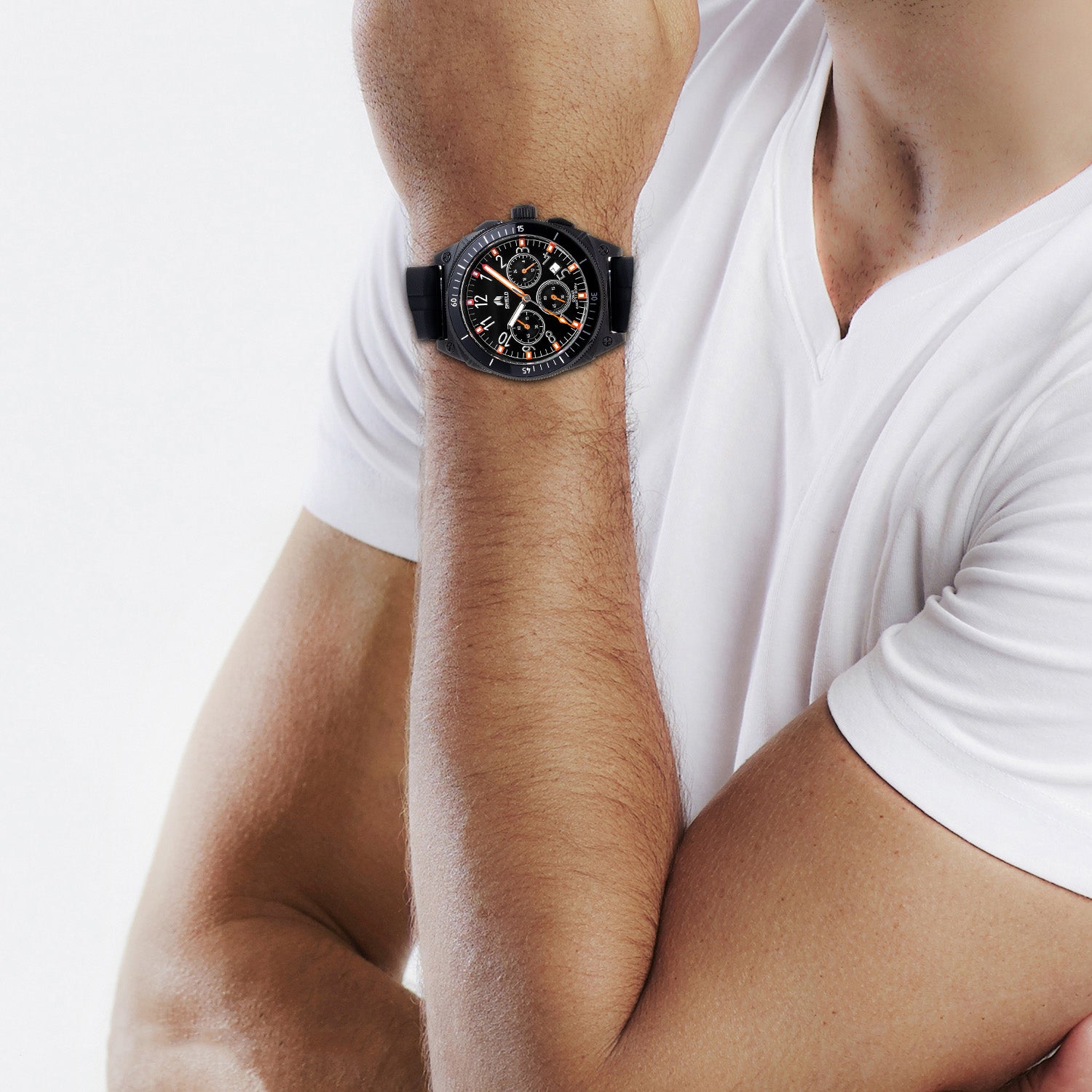 Shield Sonar Chronograph Strap Men's Watch 7754640 1