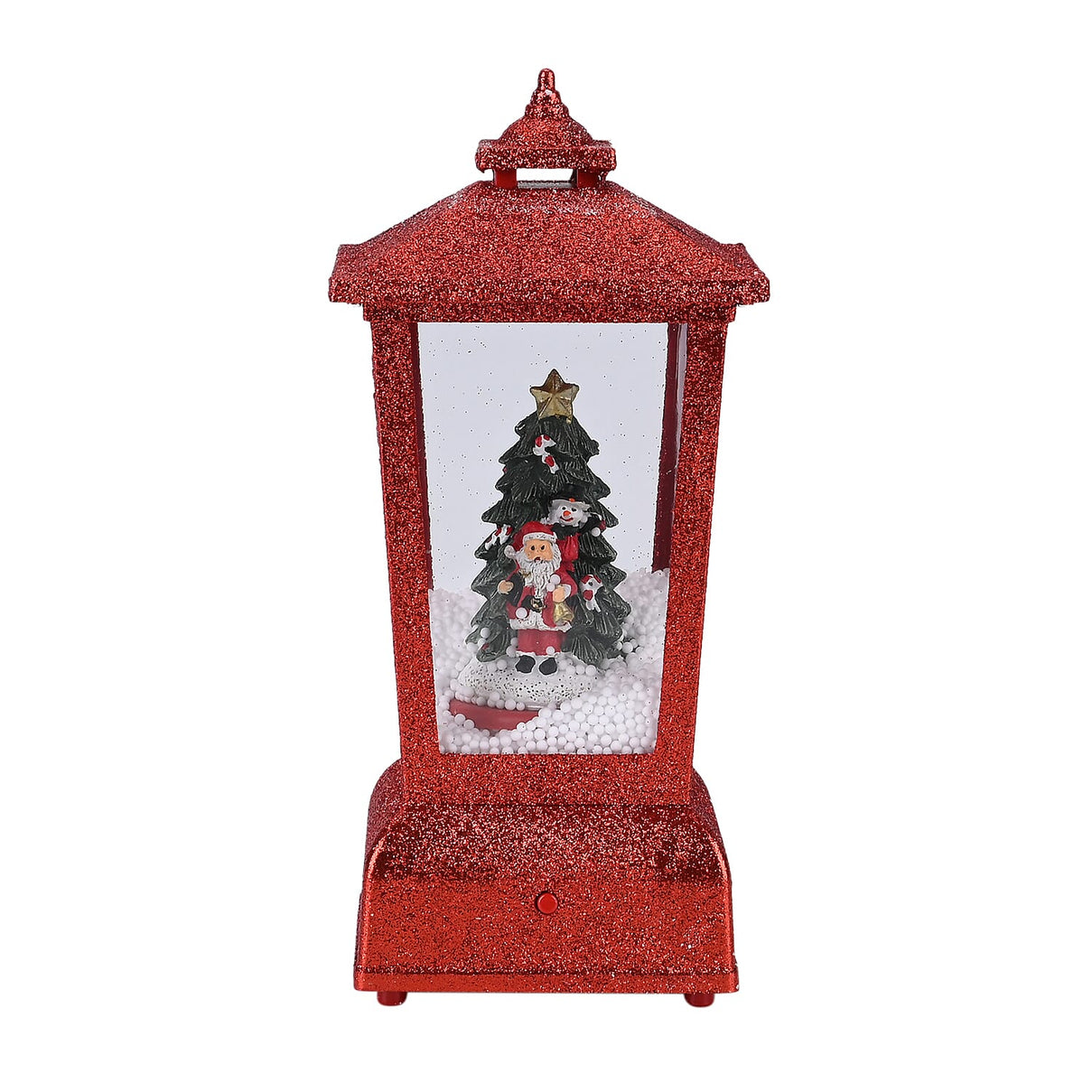 Christmas Snow Lanterns(Size-12x12x25cm) With 4 LED Light V32526875 0