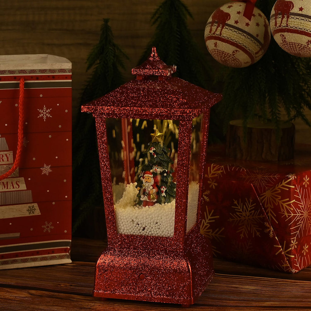 Christmas Snow Lanterns(Size-12x12x25cm) With 4 LED Light_7755869_1