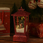 Christmas Snow Lanterns(Size-12x12x25cm) With 4 LED Light_7755869_1