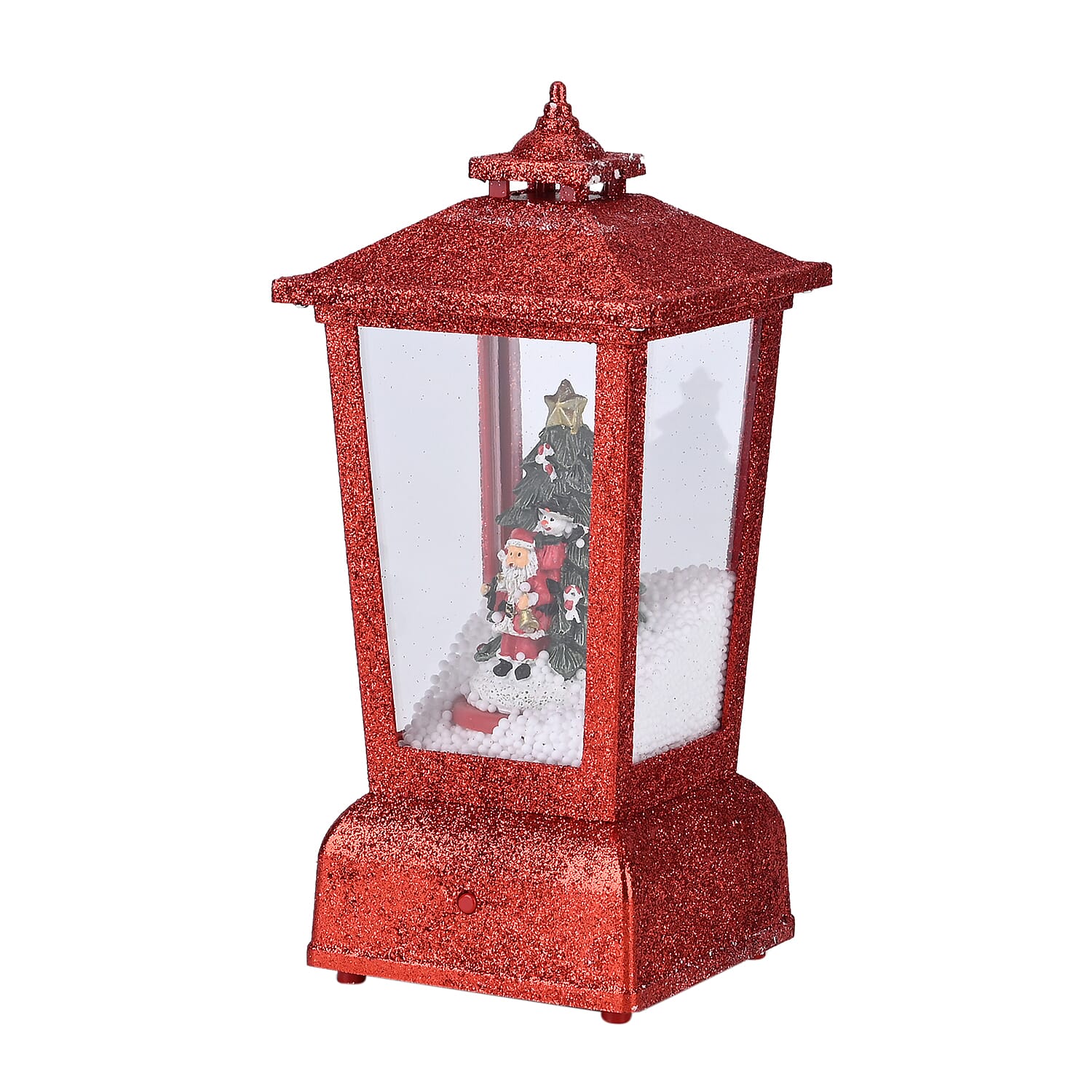 Christmas Snow Lanterns(Size-12x12x25cm) With 4 LED Light V32526875 4
