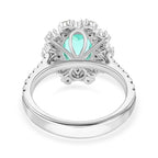 Certified and Appraised RHAPSODY 950 Platinum AAAA Paraiba Tourmaline and Diamond Ring 2.70 Ct