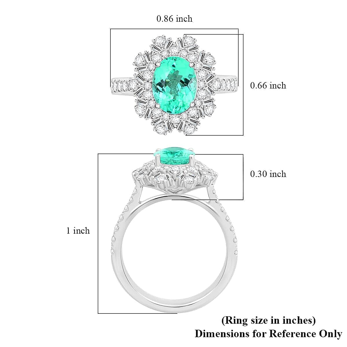 Chairman Vault Collection - Certified and Appraised RHAPSODY 950 Platinum AAAA Paraiba Tourmaline and Diamond E-F VS Floral Ring 2.70 Ct 7756444 6