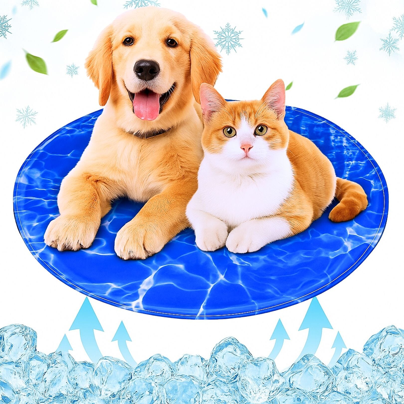 Water Ripple Cooling Pet Bed and Mat 7756972 0