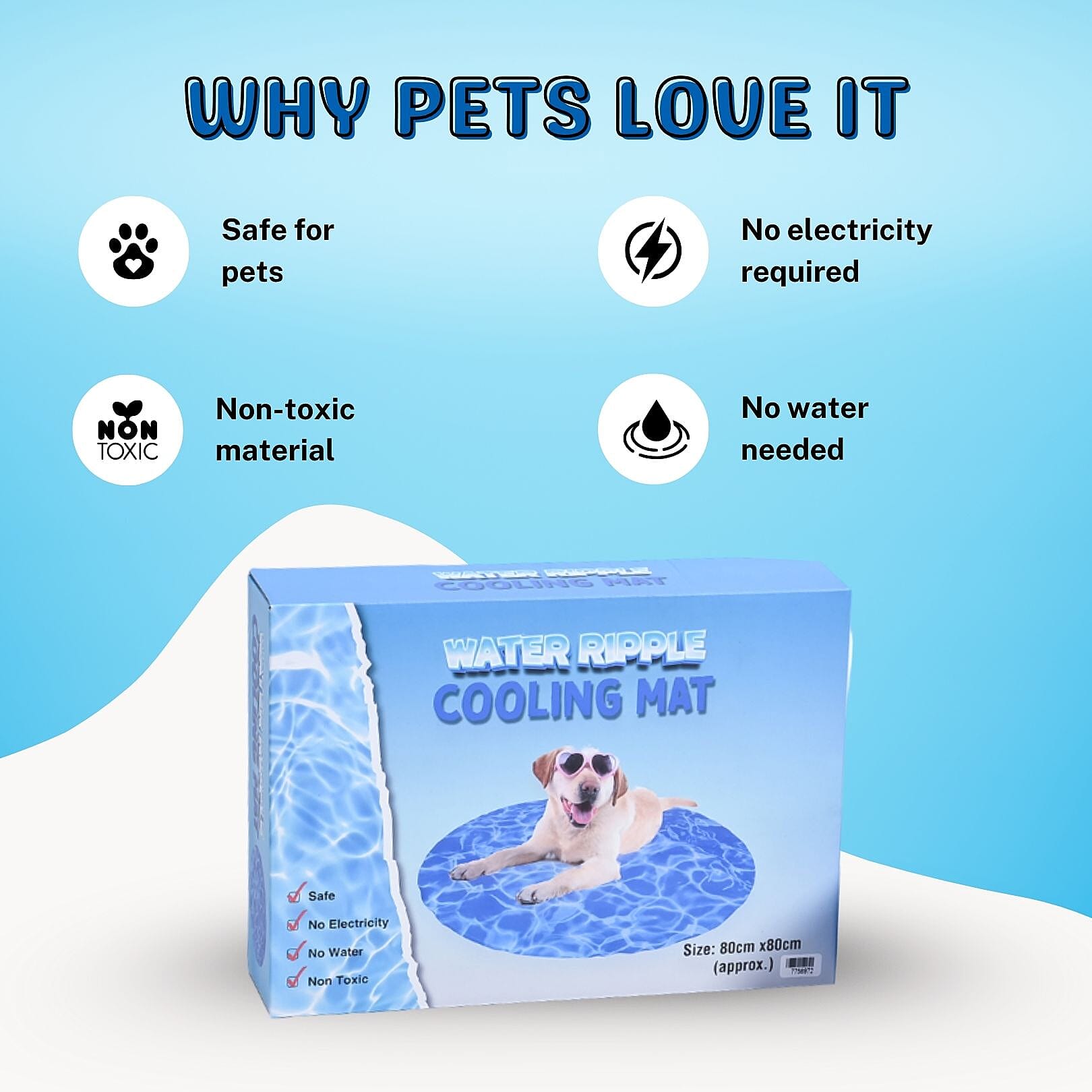 Water Ripple Cooling Pet Bed and Mat 7756972 2