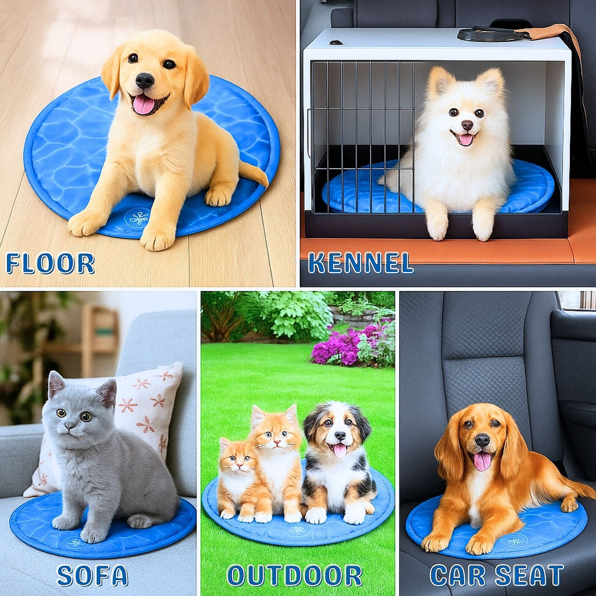 Water Ripple Cooling Pet Bed and Mat 7756972 5