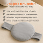 Microwavable and Freezable Himalayan Salt Belly Wrap - Light Grey
