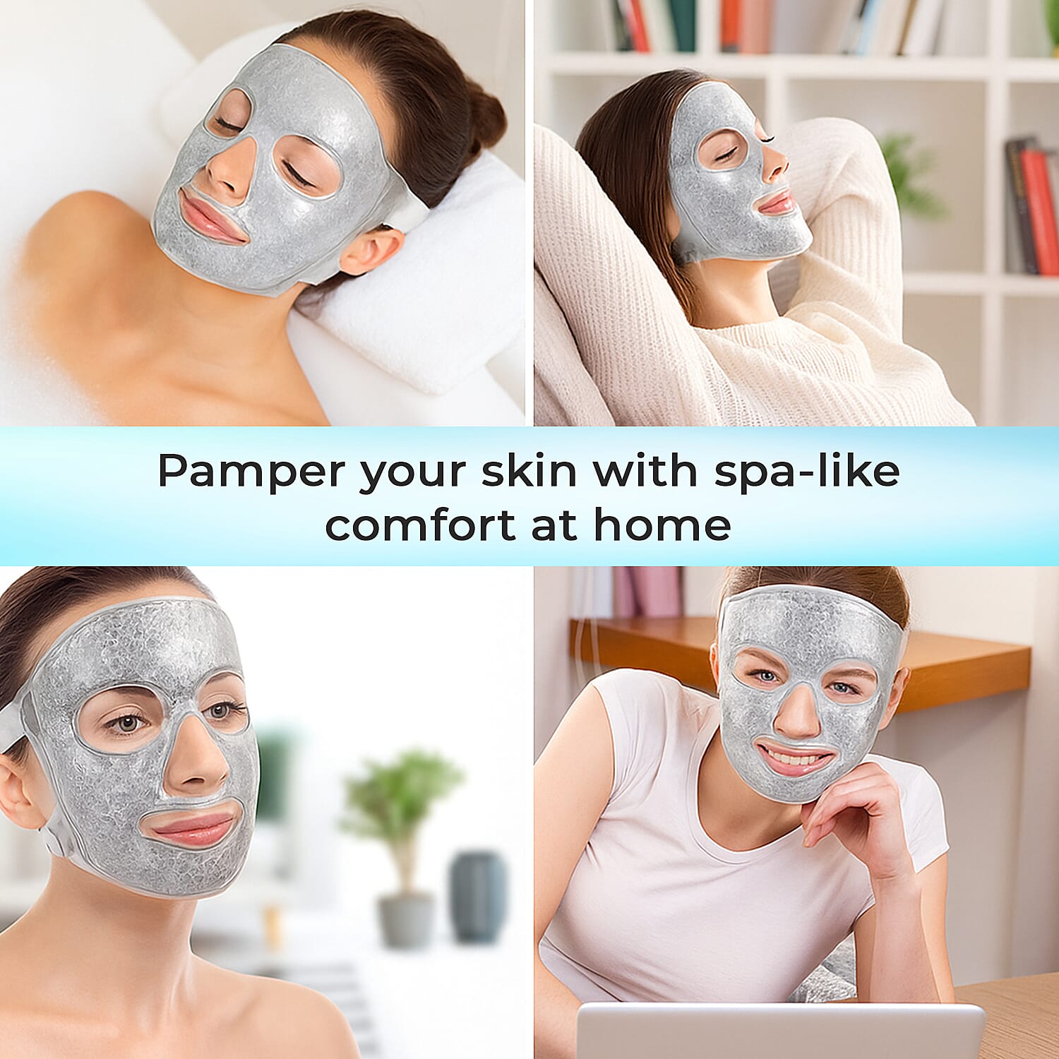 Hot and Cold Therapy Full Coverage Face Mask and Eye Pad Set 7758308 3