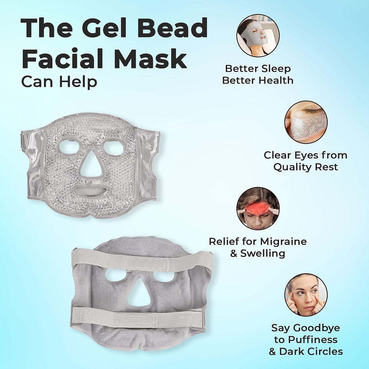 Hot and Cold Therapy Full Coverage Face Mask and Eye Pad Set 7758308 6