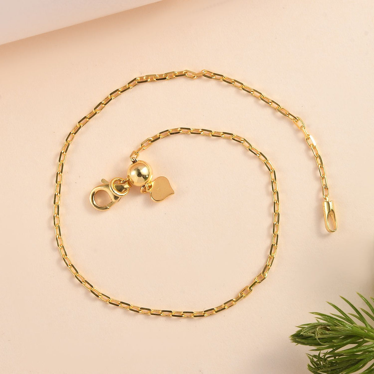 14K YG Overlay Sterling Silver Bracelet (Size - 8.5) 7758335 1