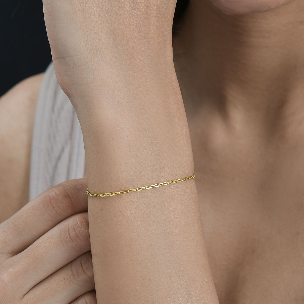 14K YG Overlay Sterling Silver Bracelet (Size - 8.5)_7758335_2