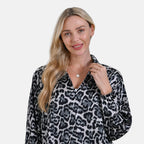La Marey Elegant Long Sleeve V-Neck Shirt  (Size - L/XL) - Black_7758867_4