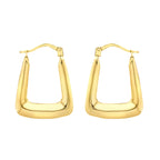 Hatton Garden Closeout - 9K Yellow Gold Square Earrings