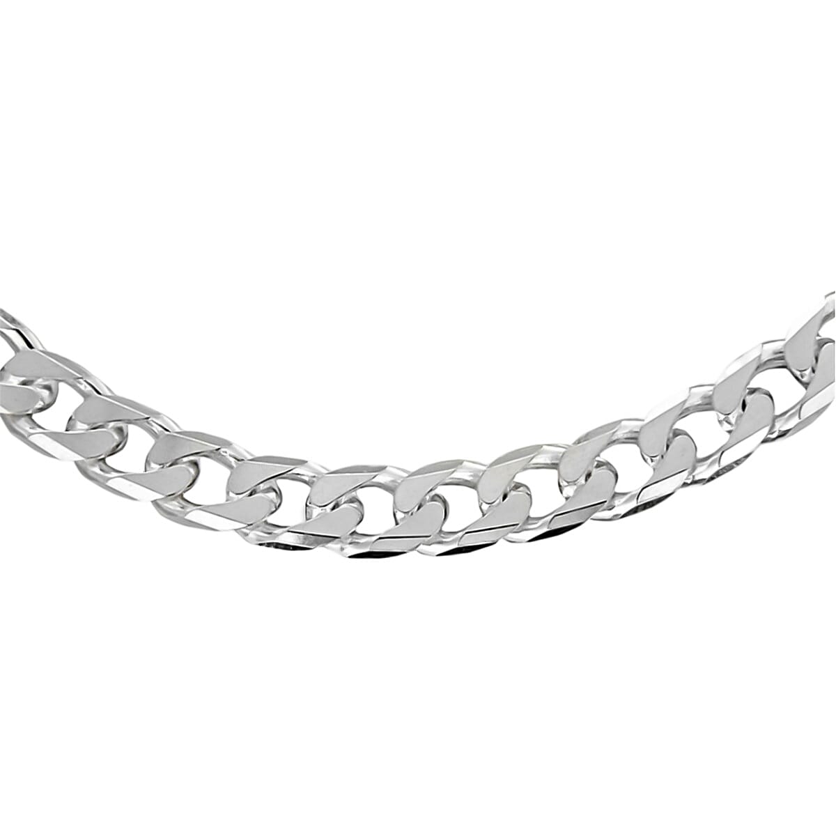 CLose Out Deal- Sterling Silver Diamond Cut Curb Necklace (Size - 22), Silver Wt. 36.3 Gms 7761428 0
