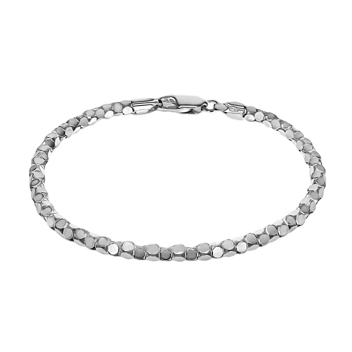 Sterling Silver Round Popcorn Bracelet (Size - 8) 7761437 0