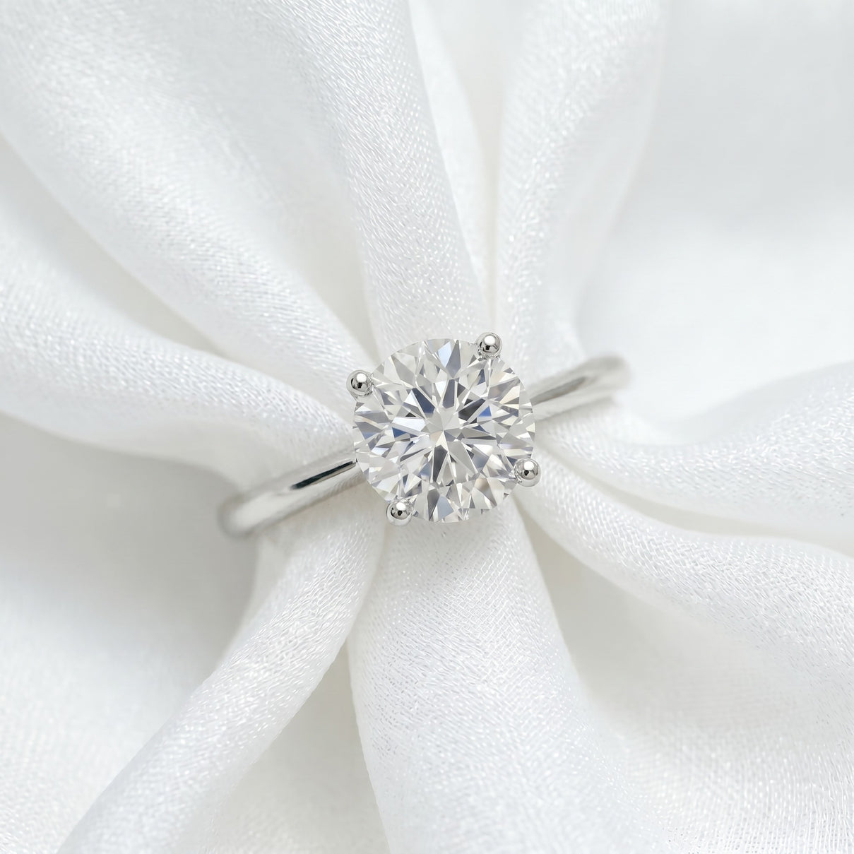 LUXURIANT 2 Ct. Lab Grown Diamond Round Cut Solitaire Platinum Ring (VS-EF) 7761622 4