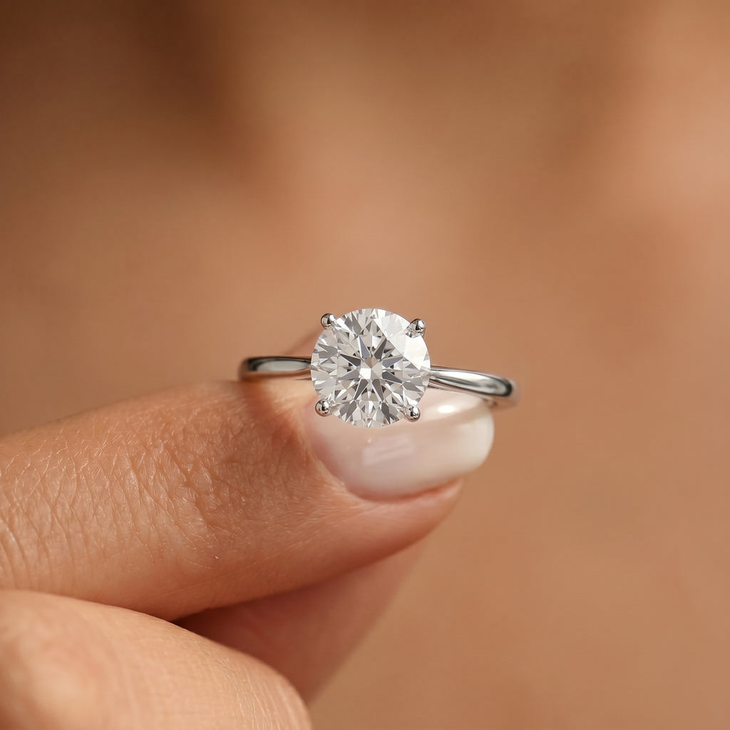Luxuriant - 950 Platinum SGL Certified (VS/G-H) Lab Grown Diamond Solitaire Ring 2.00 Ct_7761622_4