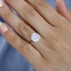 D'Joy - Moissanite Solitaire Ring in Platinum Overlay Sterling Silver 5.17 Ct._7761689_2