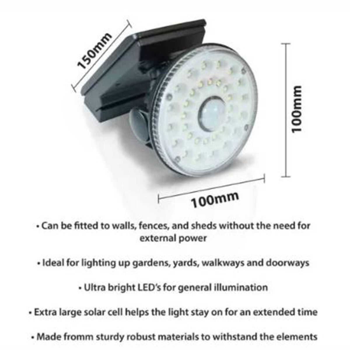 St Helens LED Solar Security Wall Lamp With Movement Sensor 7761771 3